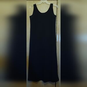 Vintage Paul Harris Design Black Knit Dress Womens Size Med Maxi